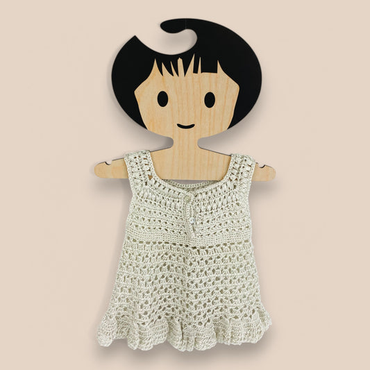 Handmade Crochet Party Dress-Silver