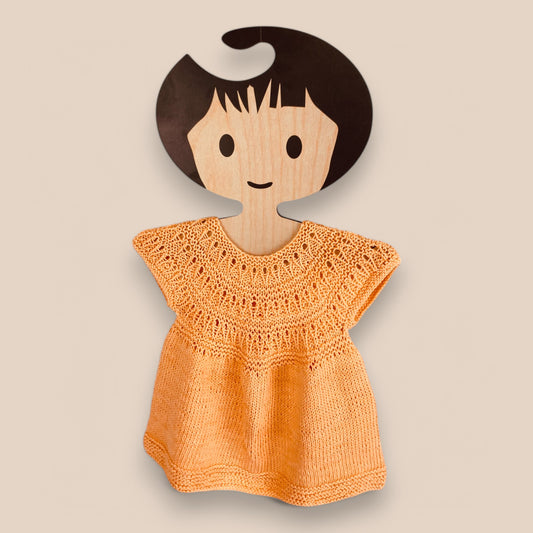 Cotton Hand Knitted Orange Dress