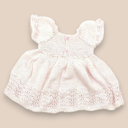 Knitted soft pastel pink Dress