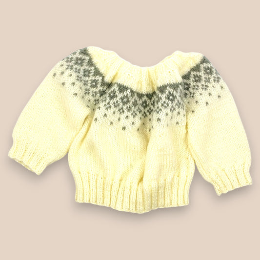 Hand Knitted Sweater Set -Cream