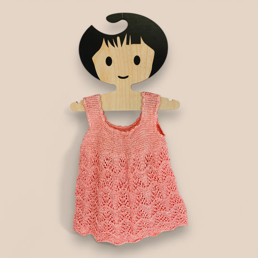 backview same as front showing handmade dress in rayon silk thread