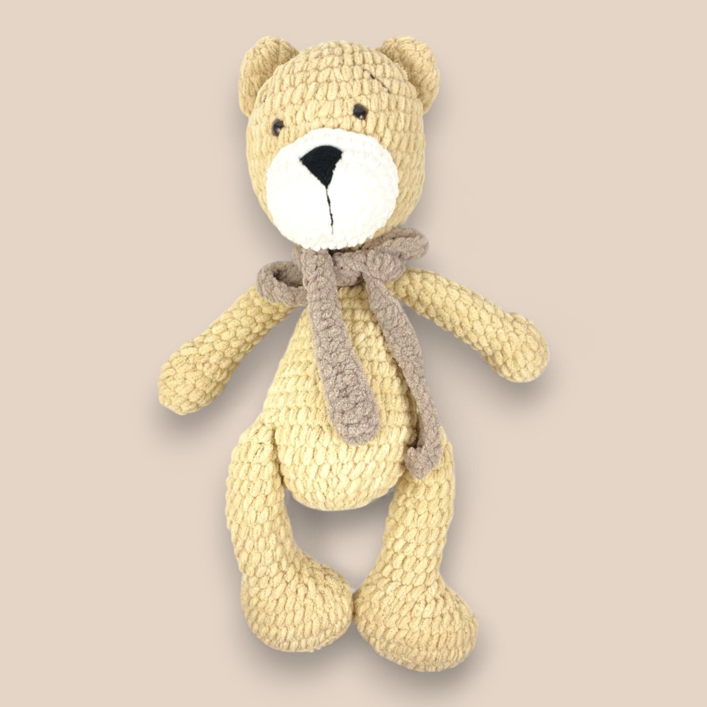 Full view of 22 inches*12 Inches chunky yarn teddy