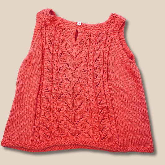Brick Red Cotton Knitted dress