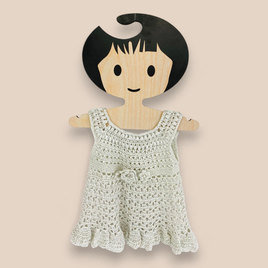Handmade Crochet Party Dress-Silver