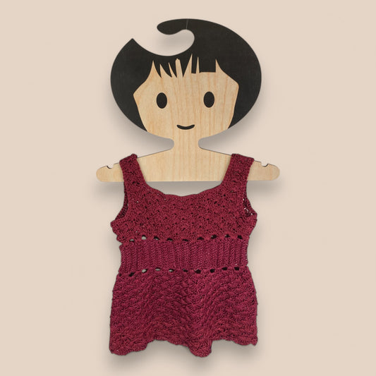 Handmade Party  Dress-Maroon
