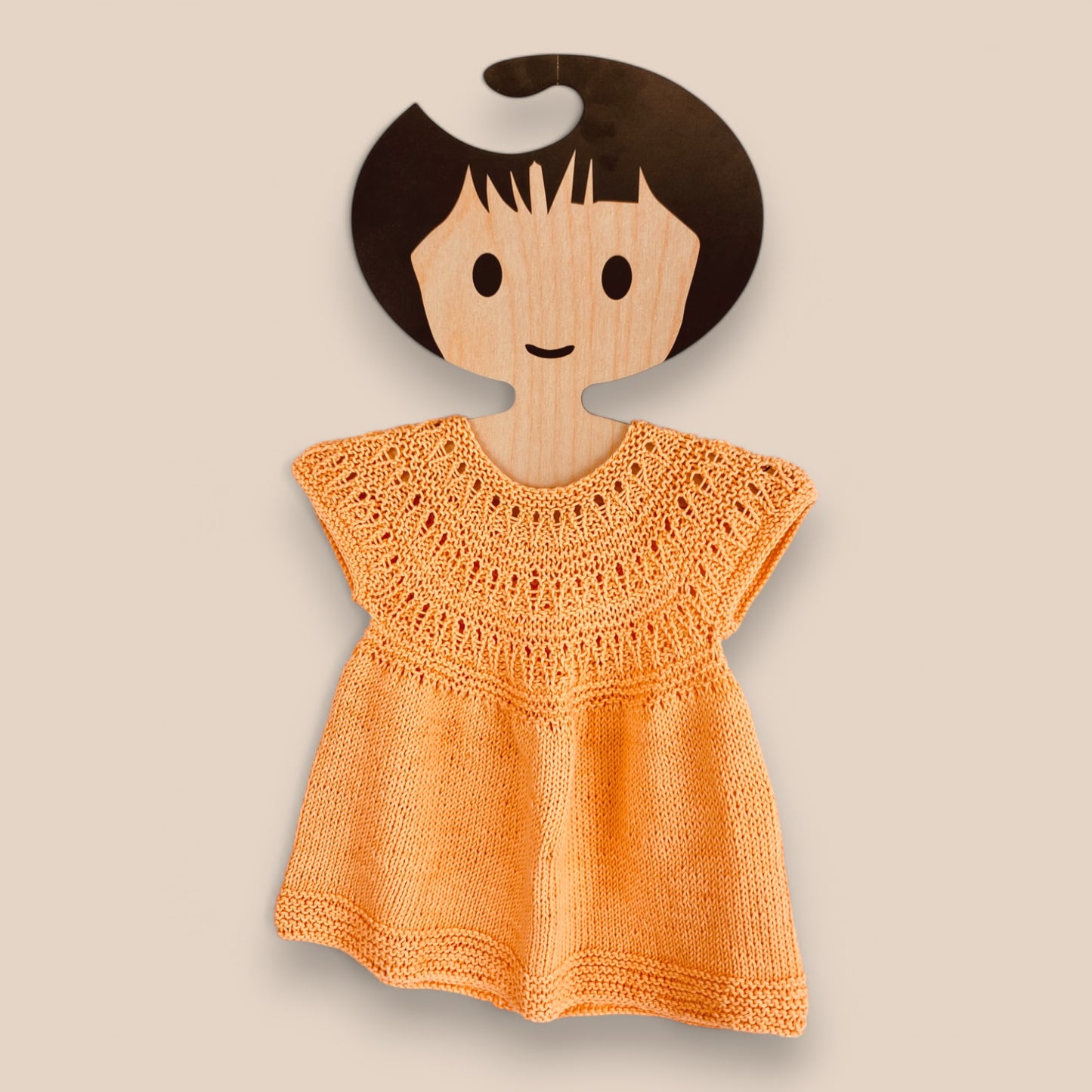 Cotton Hand Knitted Orange Dress