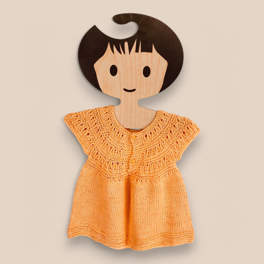 Cotton Hand Knitted Orange Dress