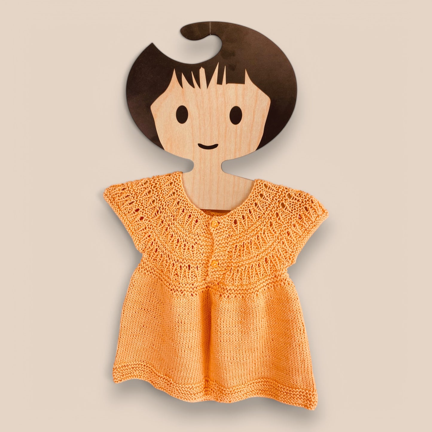 Cotton Hand Knitted Orange Dress