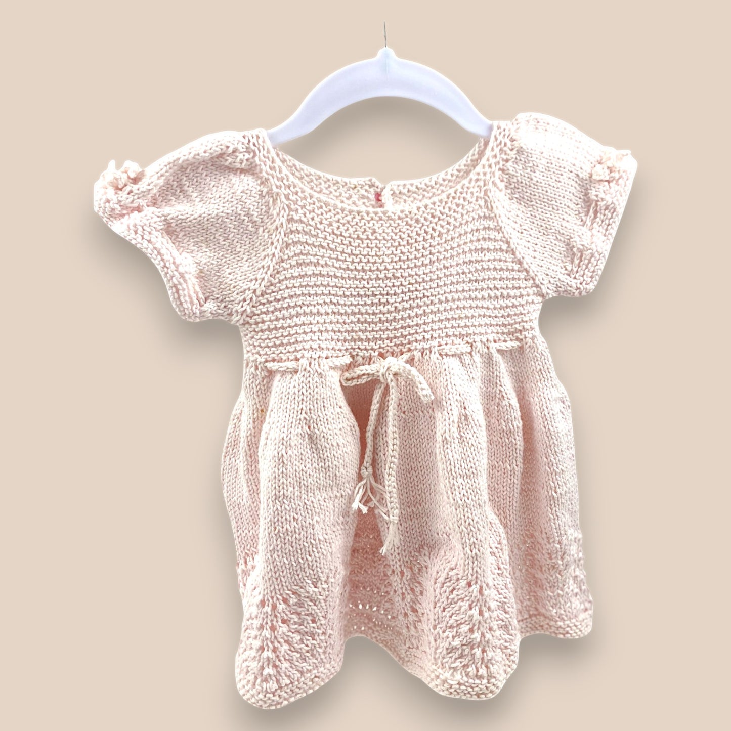 Knitted soft pastel pink Dress
