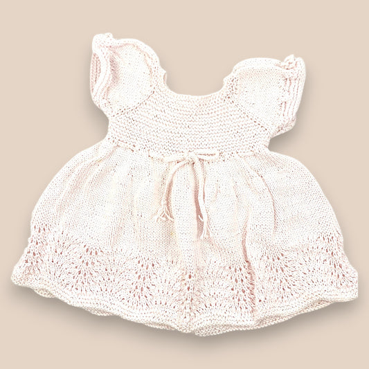 Knitted soft pastel pink Dress
