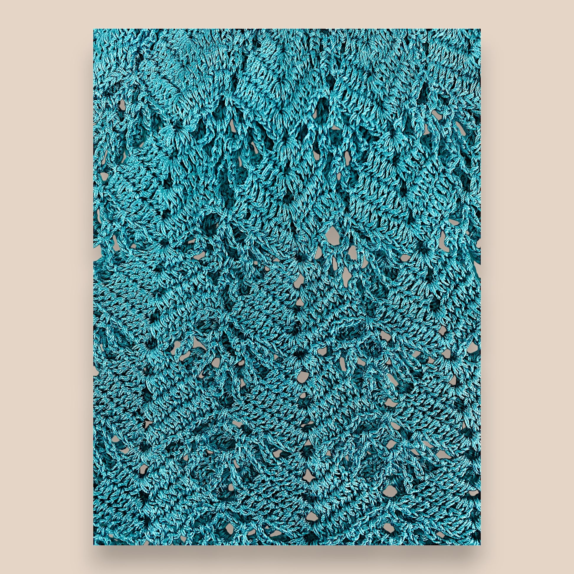 close up of crochet design