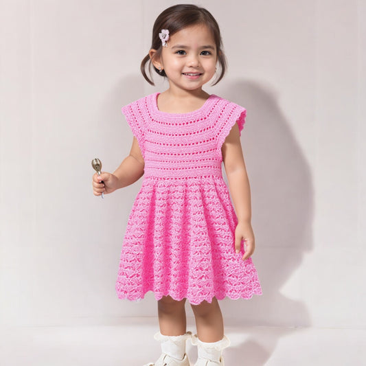 Pink Cotton Crochet Dress