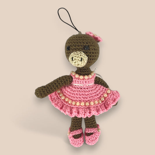 Pdoll, bear -handmade crochet mini toys double as adorable bag charms or soft toys, crafted with premium,baby-safe yarn. Perfect as keepsakes, newborn gifts, or accessories