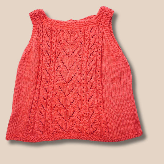 Brick Red Cotton Knitted dress