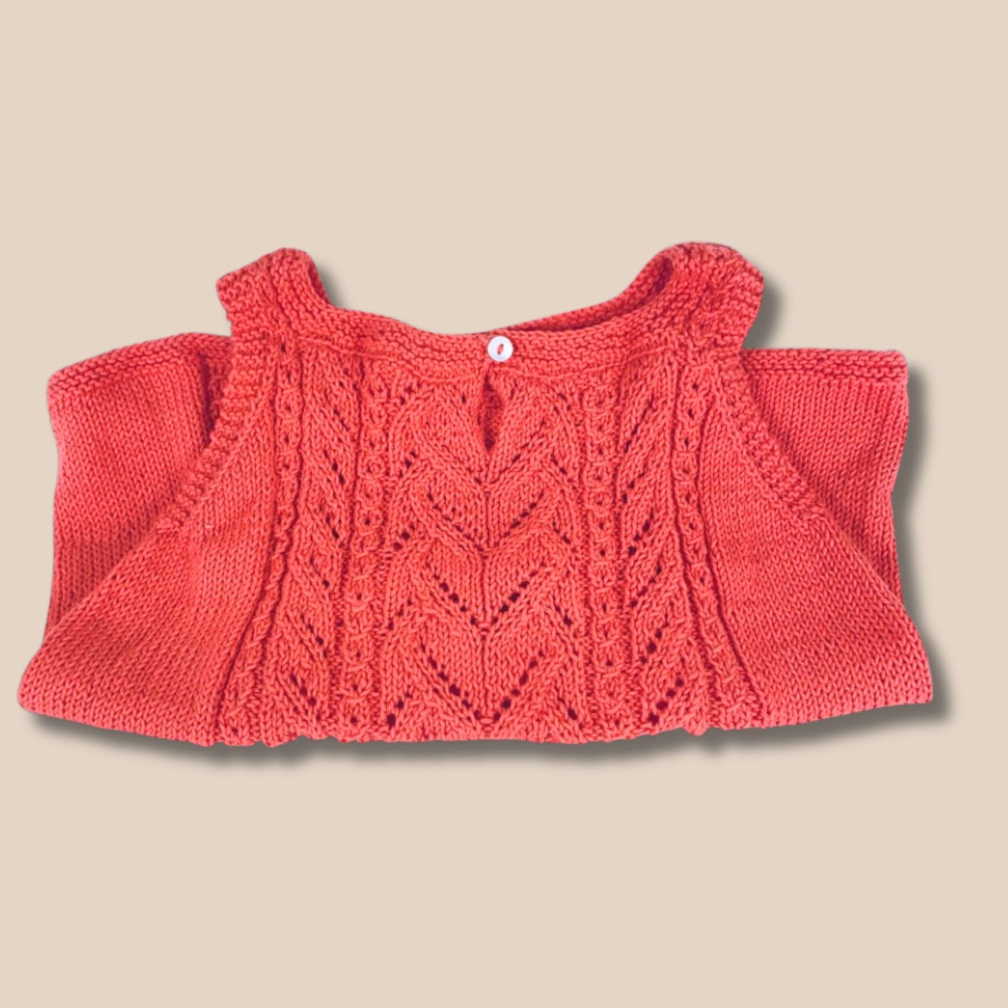 Brick Red Cotton Knitted dress